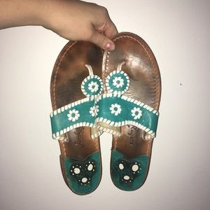 Teal Jack Rogers sandals